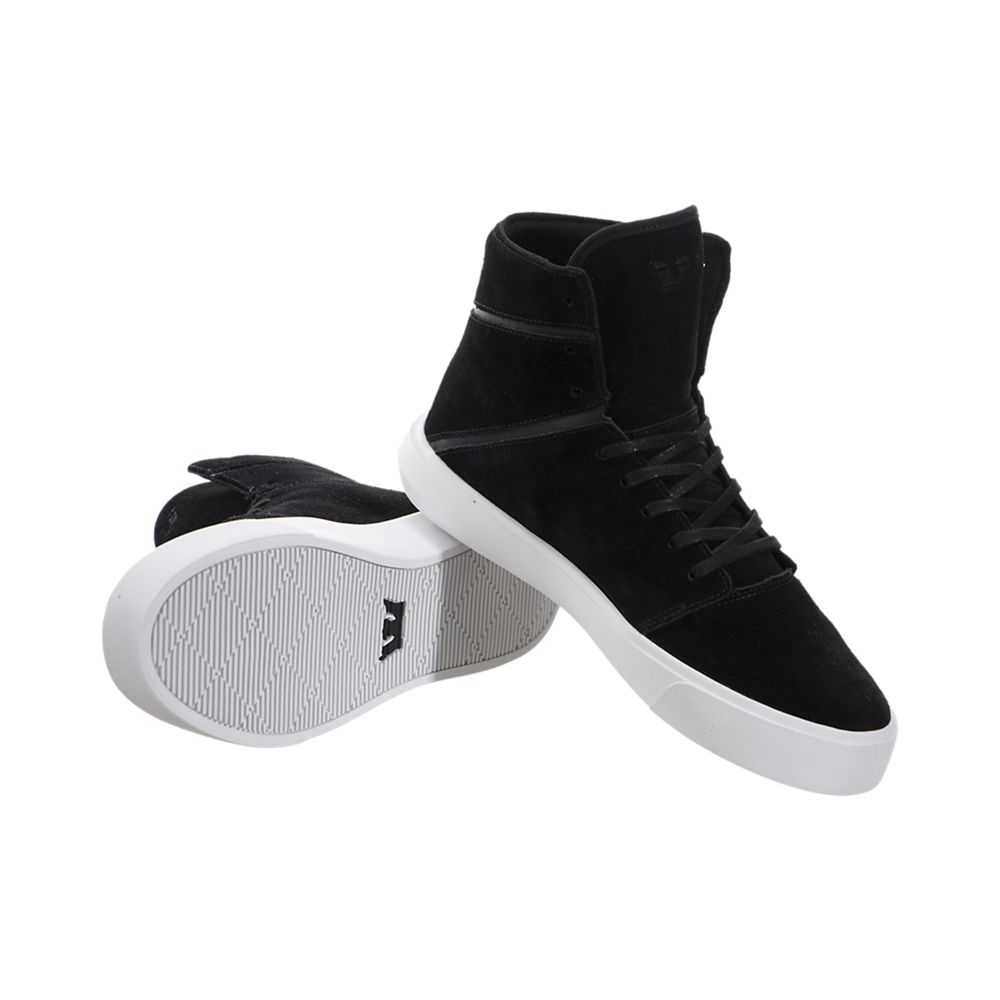 Chaussures de Skate Supra Camino Noir Black/White Homme | BLS-92716445